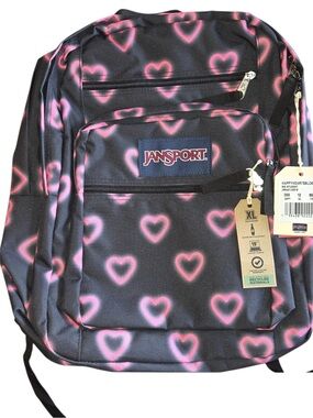 jansport backpack black and pink Shop Women's Overexposed Black/F Luggage Factory plus a sleeve for a 15 inch laptop and synthetic leather base SuperBreak Plus - Tiny Butterflies
